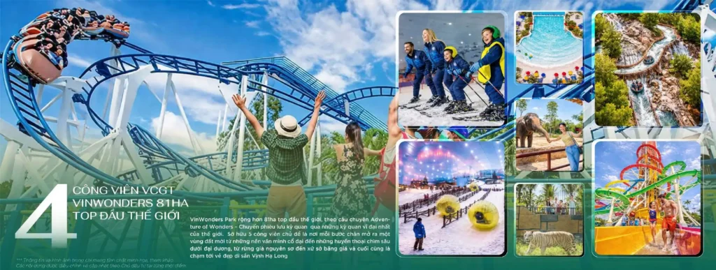 4 công viên VCGT VINWONDERS 81ha Top đầu thế giới.