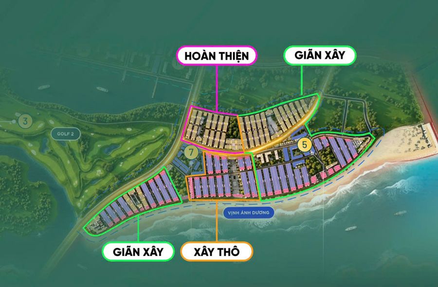 Phân loại mức độ hoàn thiện phân khu Châu Mỹ
